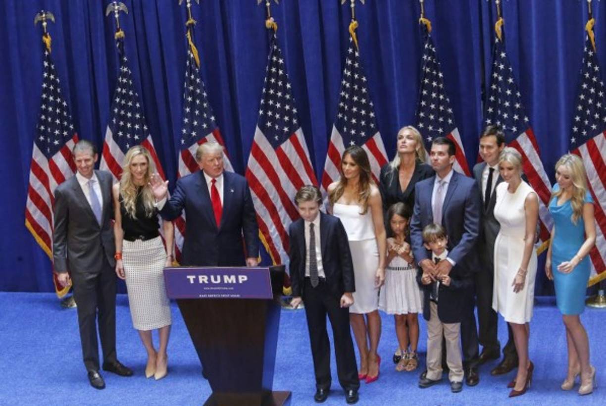 Los Trump durante el lanzamiento de la campaña del magnate en la Trump Tower en junio de 2015.