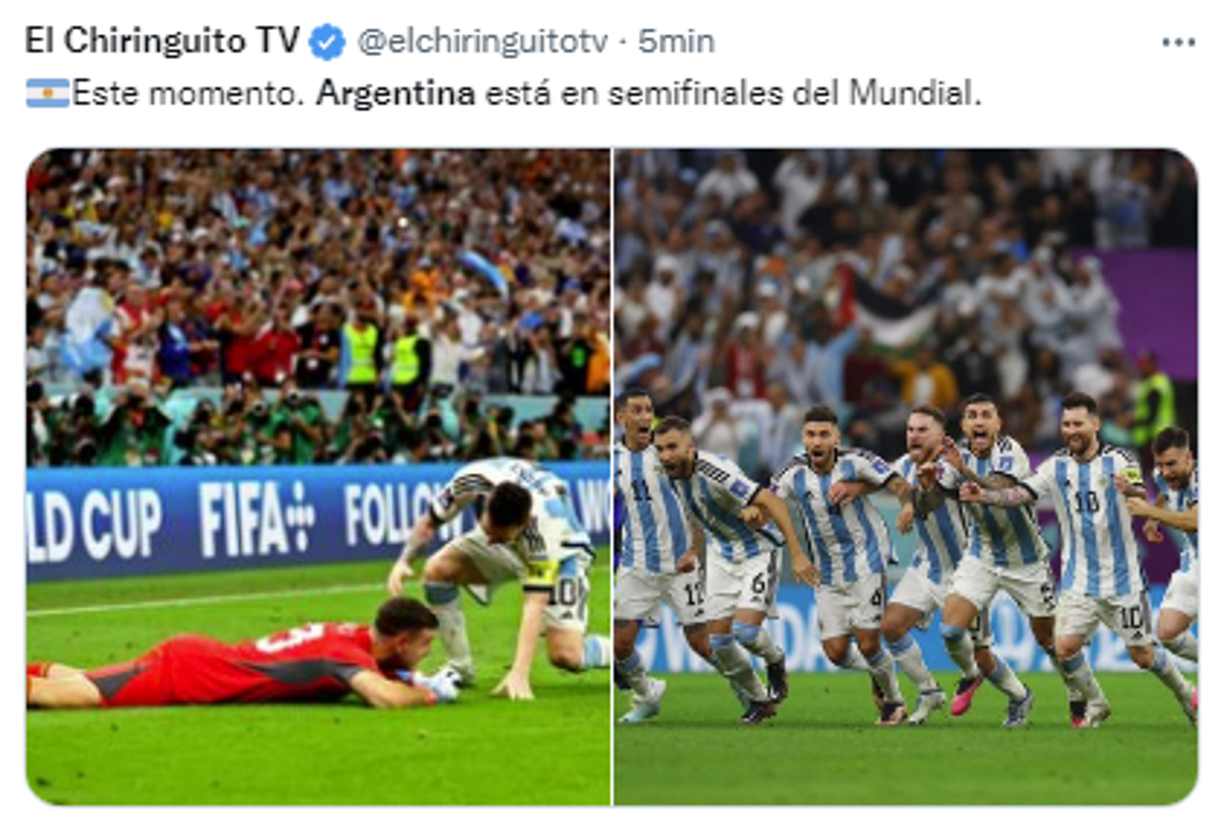 El Chiringuito de España lo publicó de esta manera.