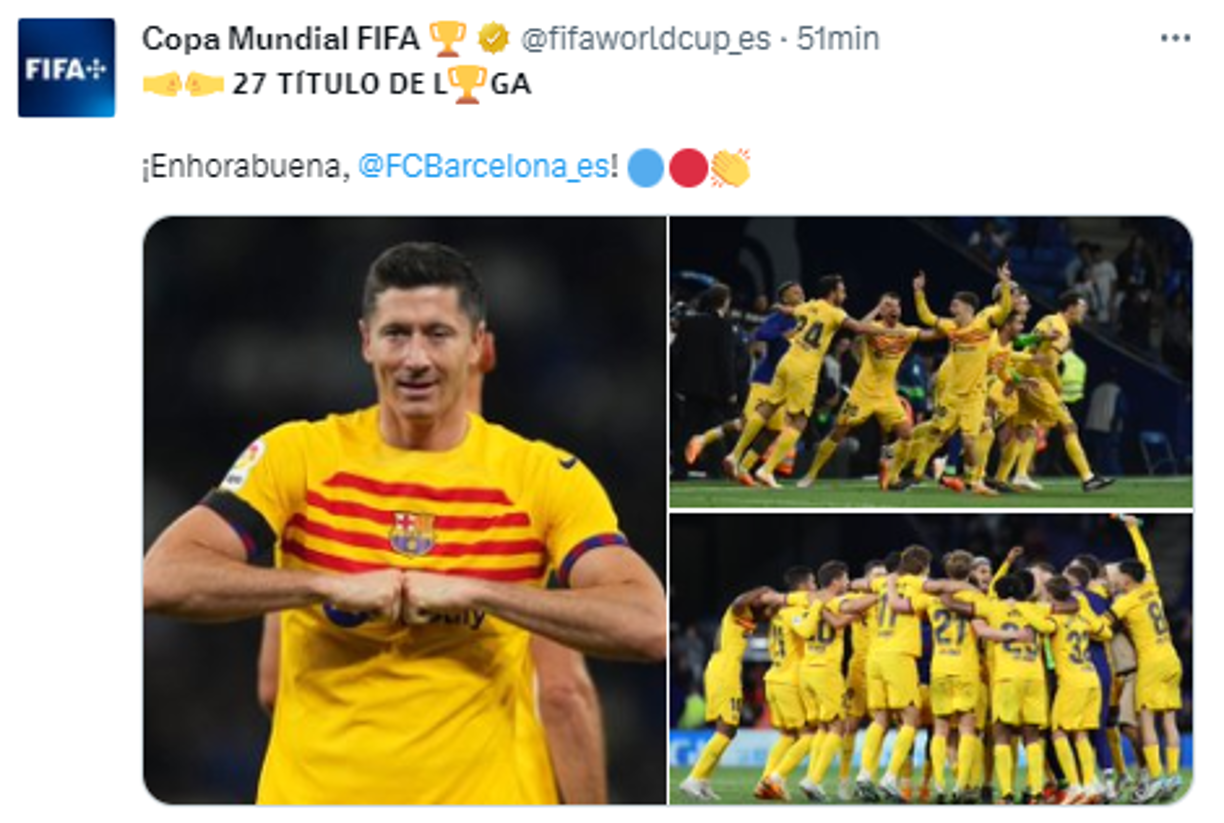 Periodista atiza contra el Madrid y elogios al Barcelona por su título