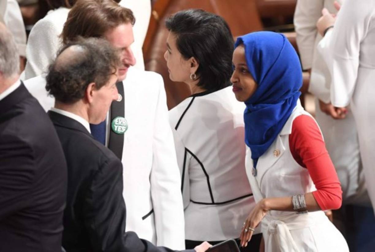 La demócrata Ilhan Omar de la Cámara de Representantes de EEUU.