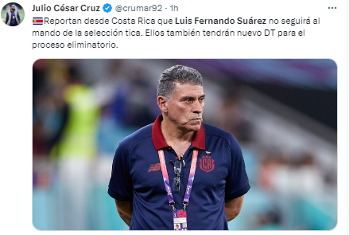 Julio Cruz, periodista de El Heraldo: “Ellos también tendrán nuevo DT para el proceso eliminatorio”.