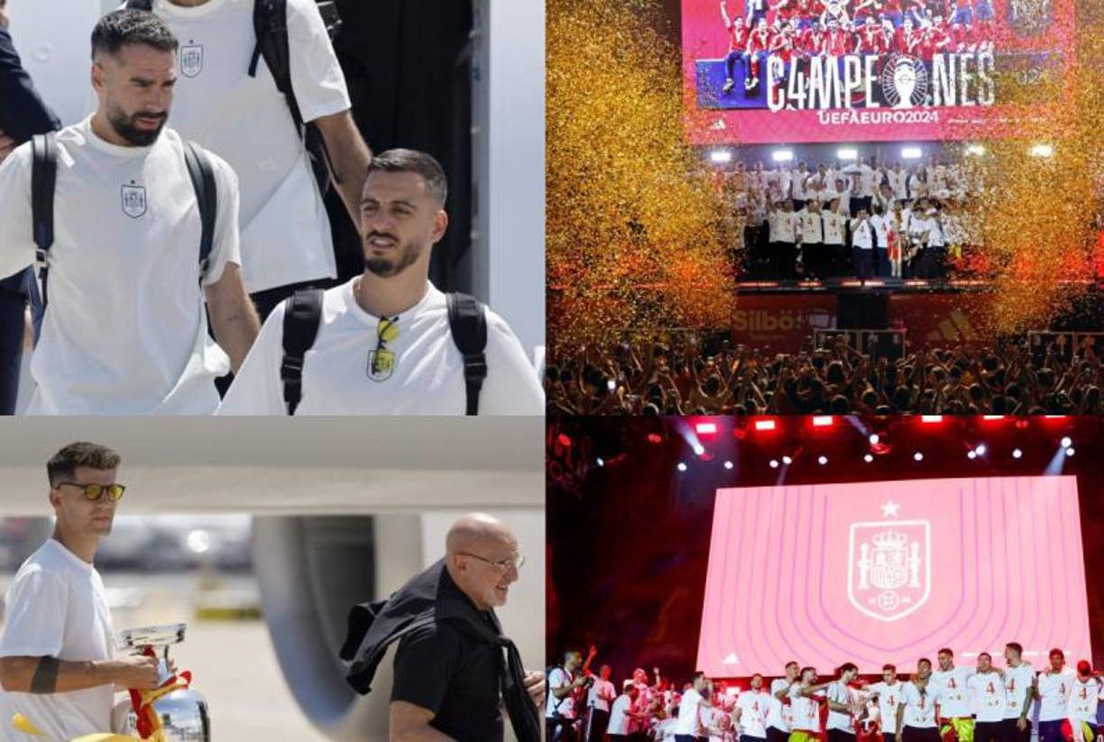 La selección de España celebró este lunes a lo grande la obtención de la Eurocopa 2024. 