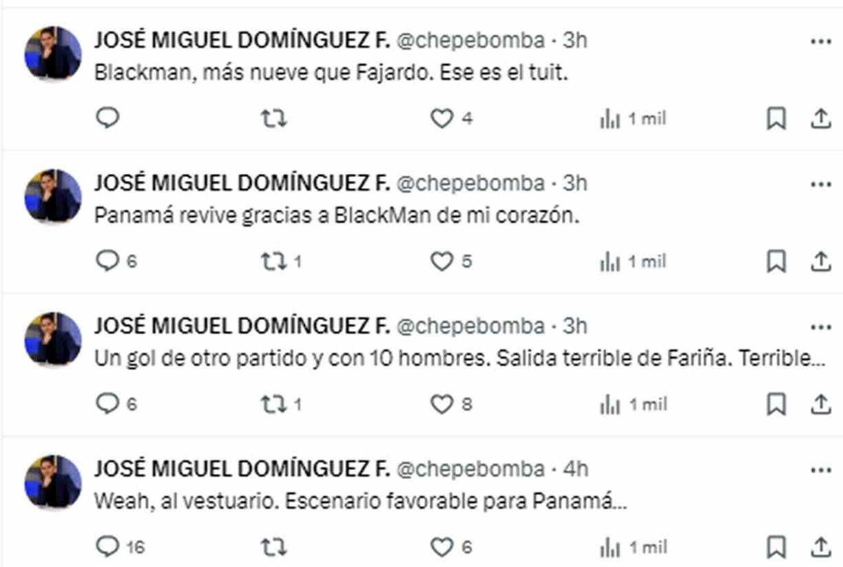 El polémico periodista panameño José Miguel Domínguez, mejor conocido como ‘Chepe Bomba‘, vivió con emoción el partido de Panamá ante Estados Unidos.