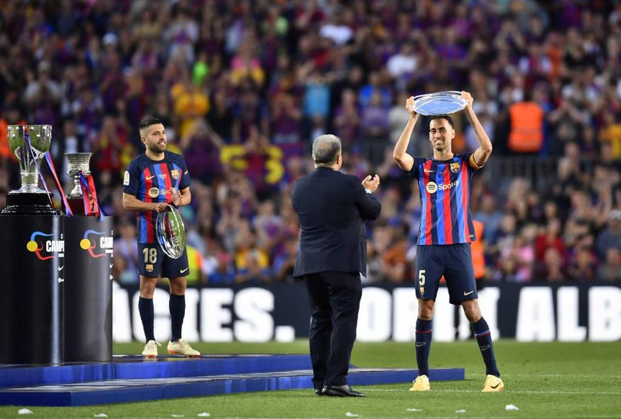 Sergio Busquets también fue homenajeado. 