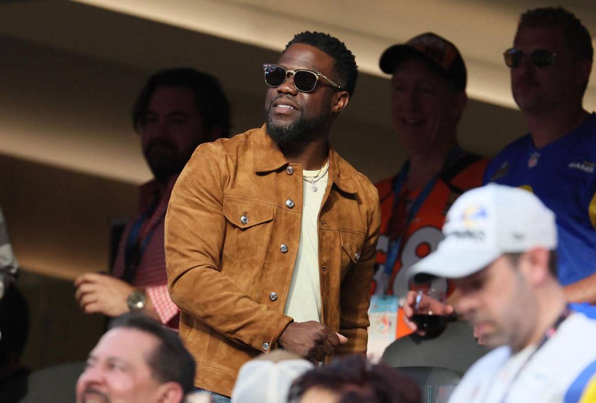 Kevin Hart - El actor y comediante estadounidense no se perdió la final del fútbol americano.