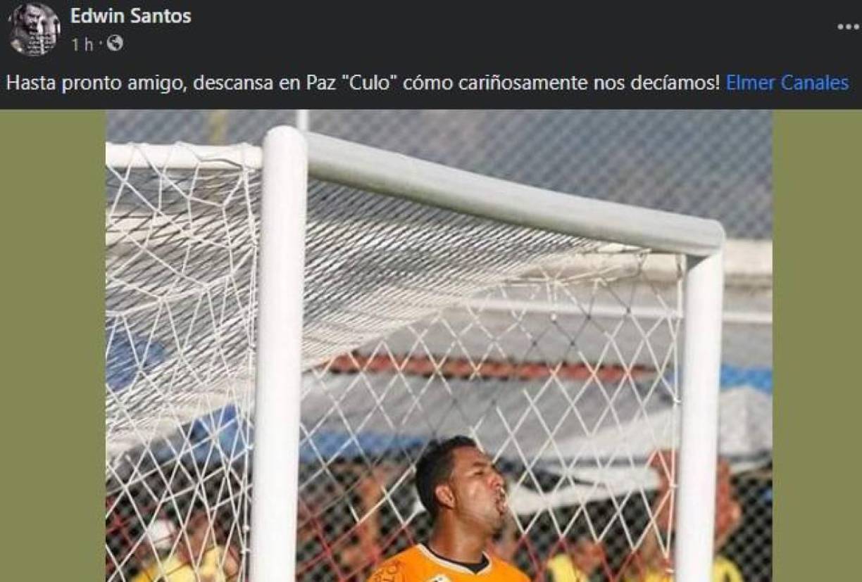 “Hasta pronto amigo, descansa en paz”, fueron las palabras de Edwin Santos y además reveló el peculiar sobrenombre del exarquero.
