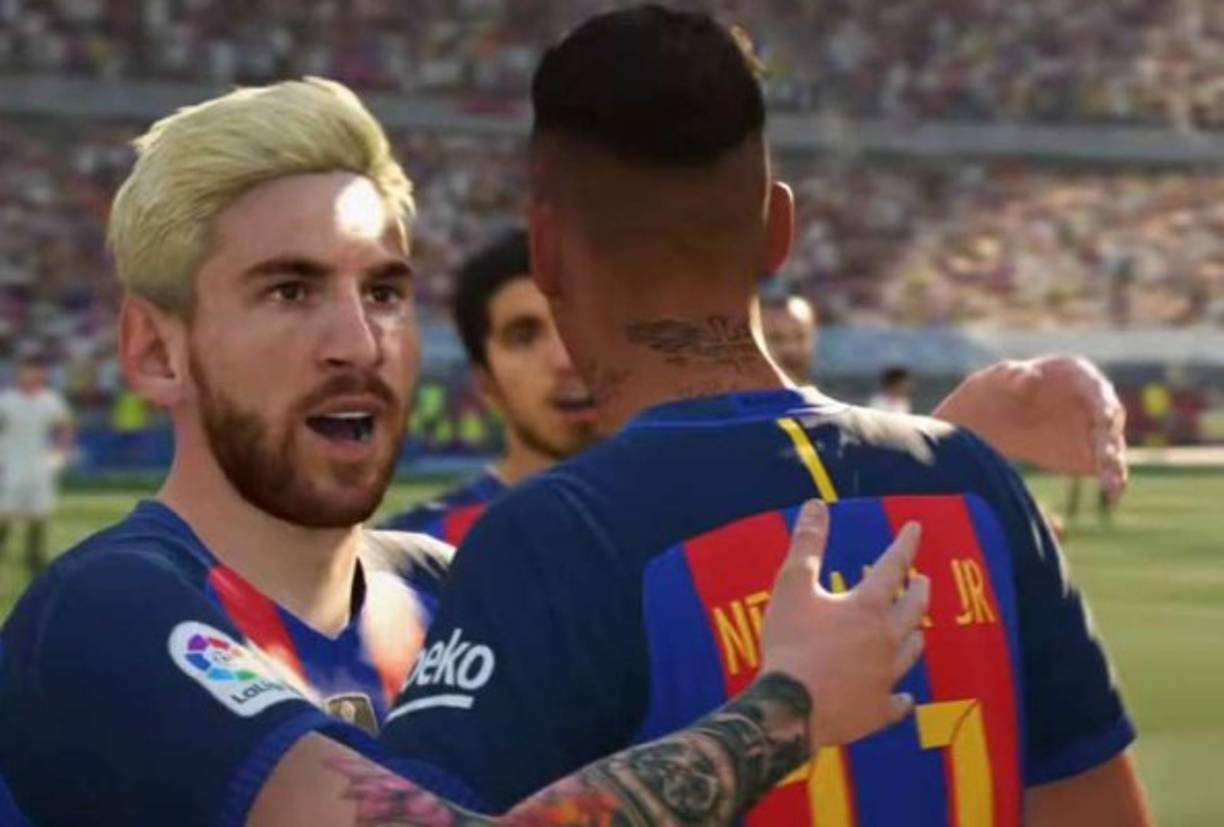 Messi aparece con su cabello rubio.