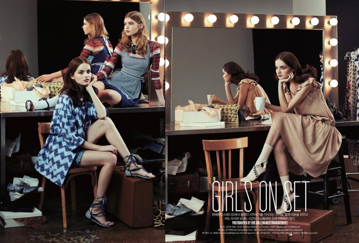En 2014, posó como modelo para un editorial en la edición de marzo de Vogue Girl Korea, que se llamó Girls on Set y que fue fotografiada por Eric Guillemain.