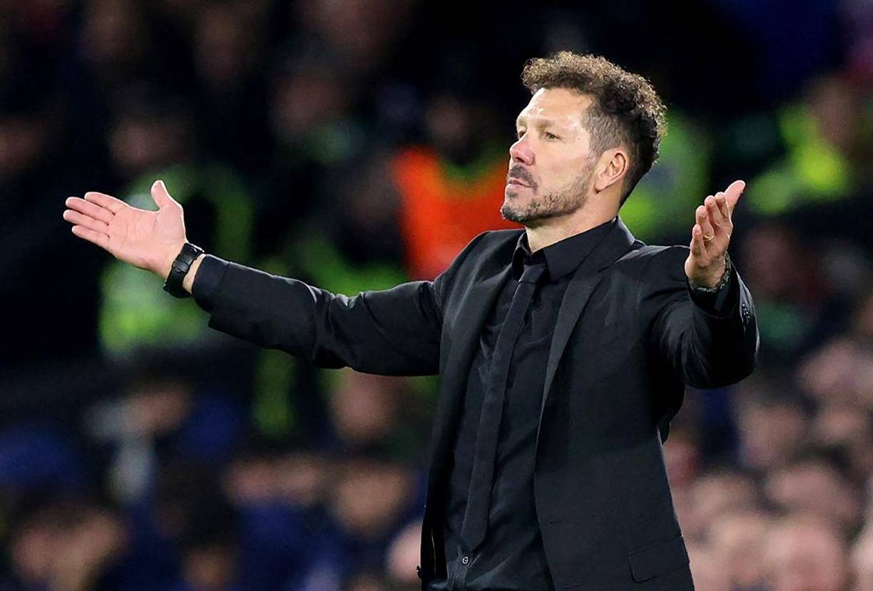 Diego Simeone fue captado de esta manera luego de un fallo de uno de sus jugadores del Atlético de Madrid.