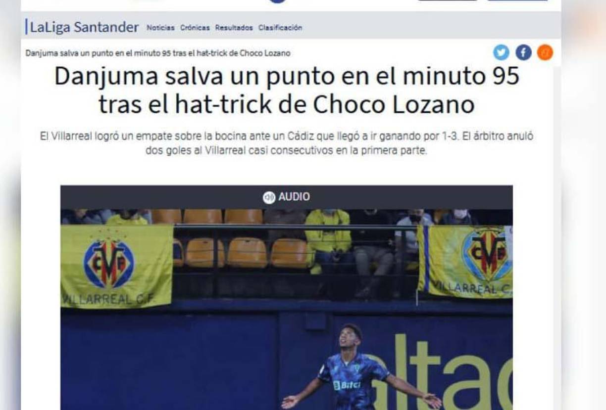 Choco Lozano se despachó con un hat-trick aunque lamentablemente al Cádiz le empataron al minuto 95.