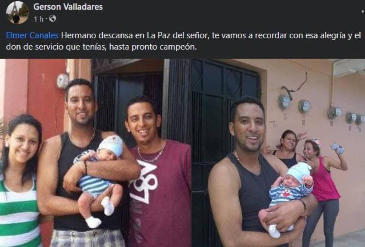 Gerson Valladares compartió emotivas palabras y dos fotografías del exportero Elmer Canales.