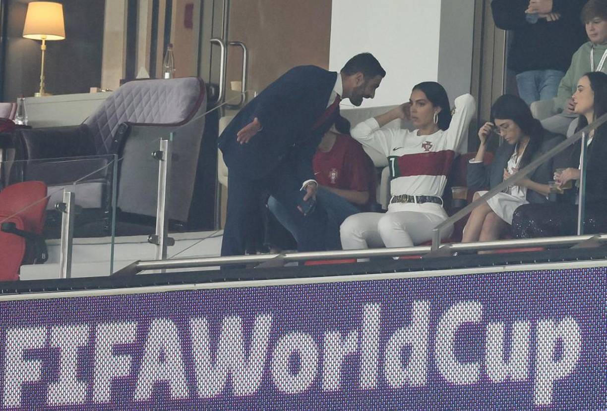 Georgina llegó desde muy temprano al estadio.