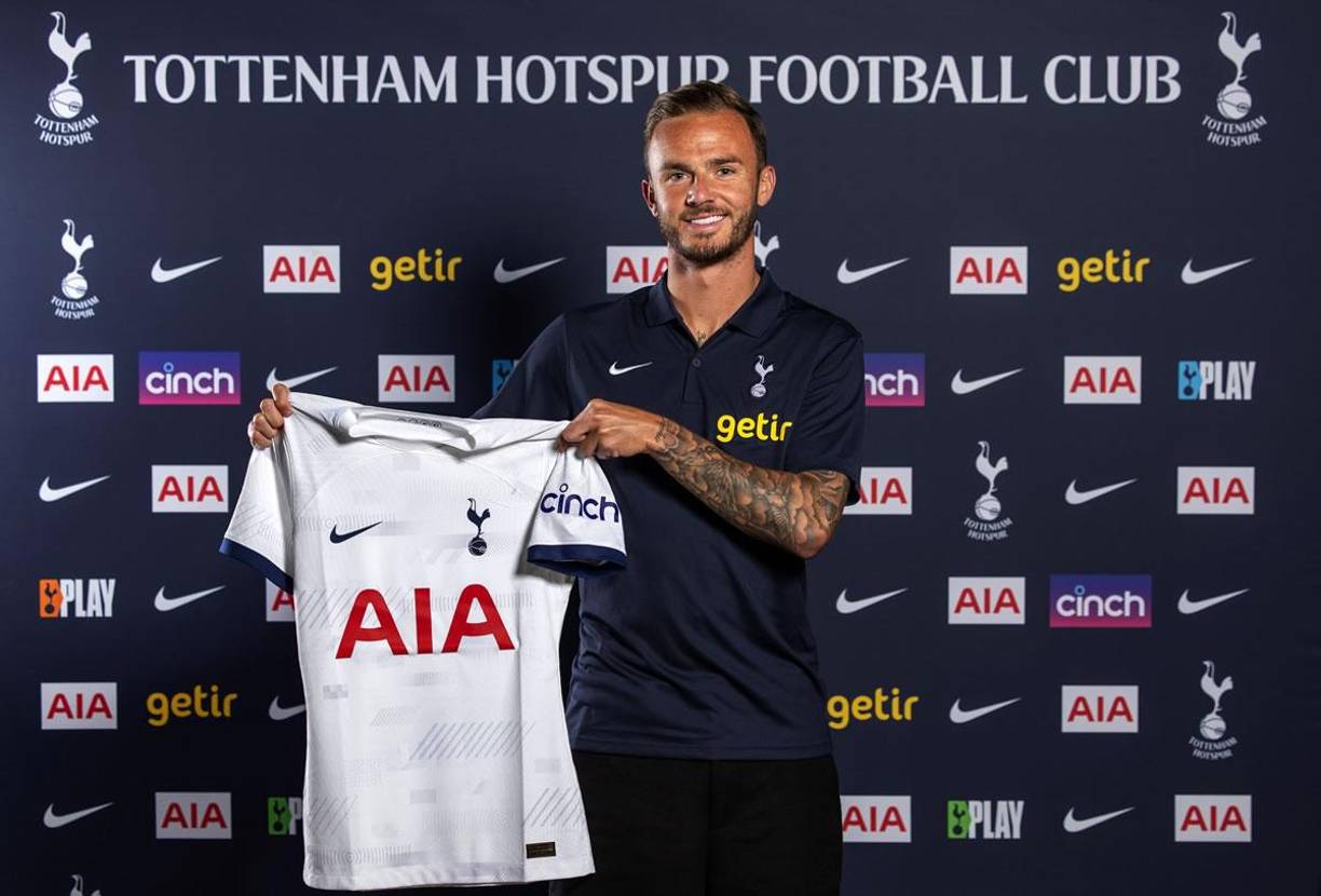 James Maddison - El Tottenham Hotspur ha anunciado el fichaje del centrocampista inglés. Deja el Leicester y llega a Londres a cambio de 46 millones de euros. Firma hasta 2028. 