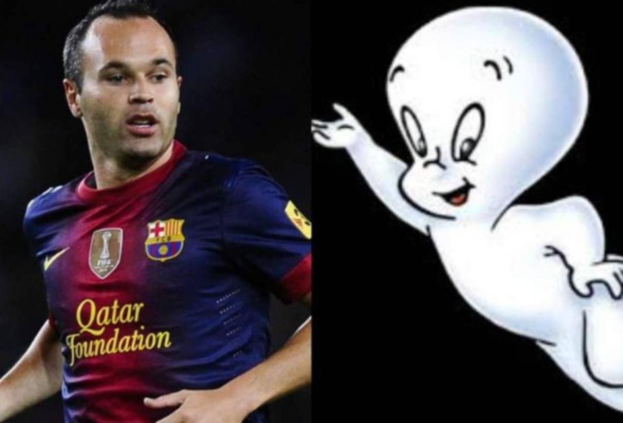 Andrés Iniesta, el 'Fantasmita', y su parecido con Gasparín.