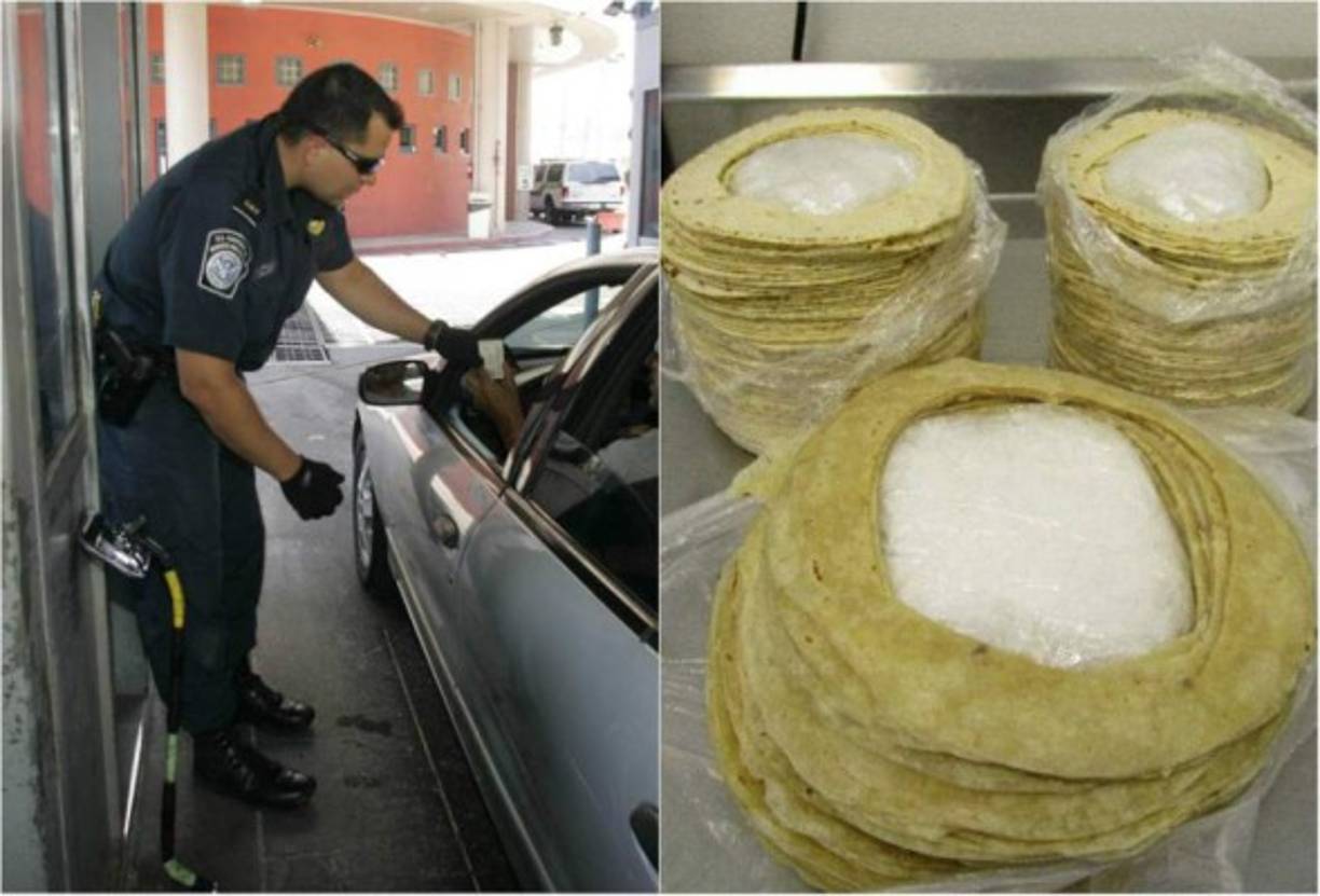 Agentes de la Oficina de Aduanas y Protección Fronteriza de Estados Unidos decomisaron en uno de los cruces internacionales de Nogales, Arizona, metanfetamina que fue escondida en paquetes de tortillas.