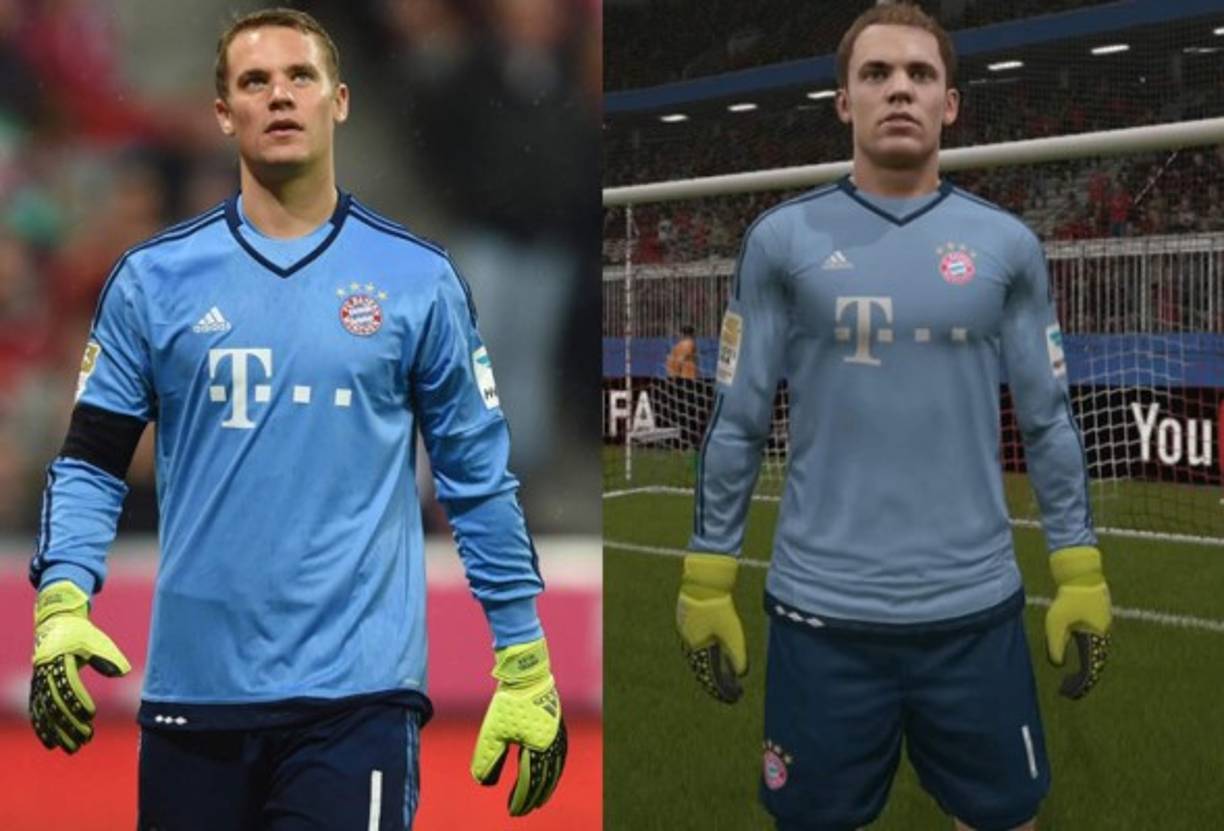 5- ​El portero del Bayern de Munich, Manuel Neuer, vuelve a ser el mejor portero en el FIFA una temporada más, una media de 92 puntos le contempla. Una de las mejores del videojuego.