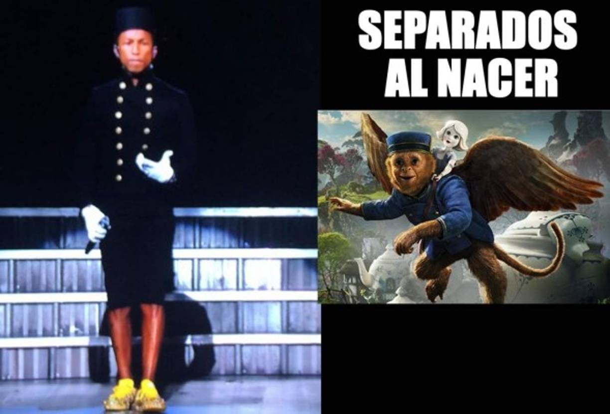 Pharrell Williams comparado con un personaje de la película 'Oz, El Poderoso'.