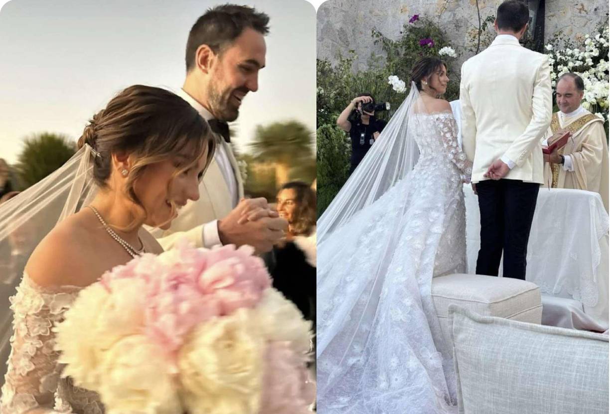 La larga cola del vestido y el delicado velo completaron un look digno de una boda de cuento de hadas. Sofía conoció a su esposo, Pablo Bernot, en noviembre de 2012, pero fue siete años después cuando su amistad pasó a algo más. En 2019, él la alcanzó en el Fashion Week de Nueva York y ahí comenzó su historia de amor.