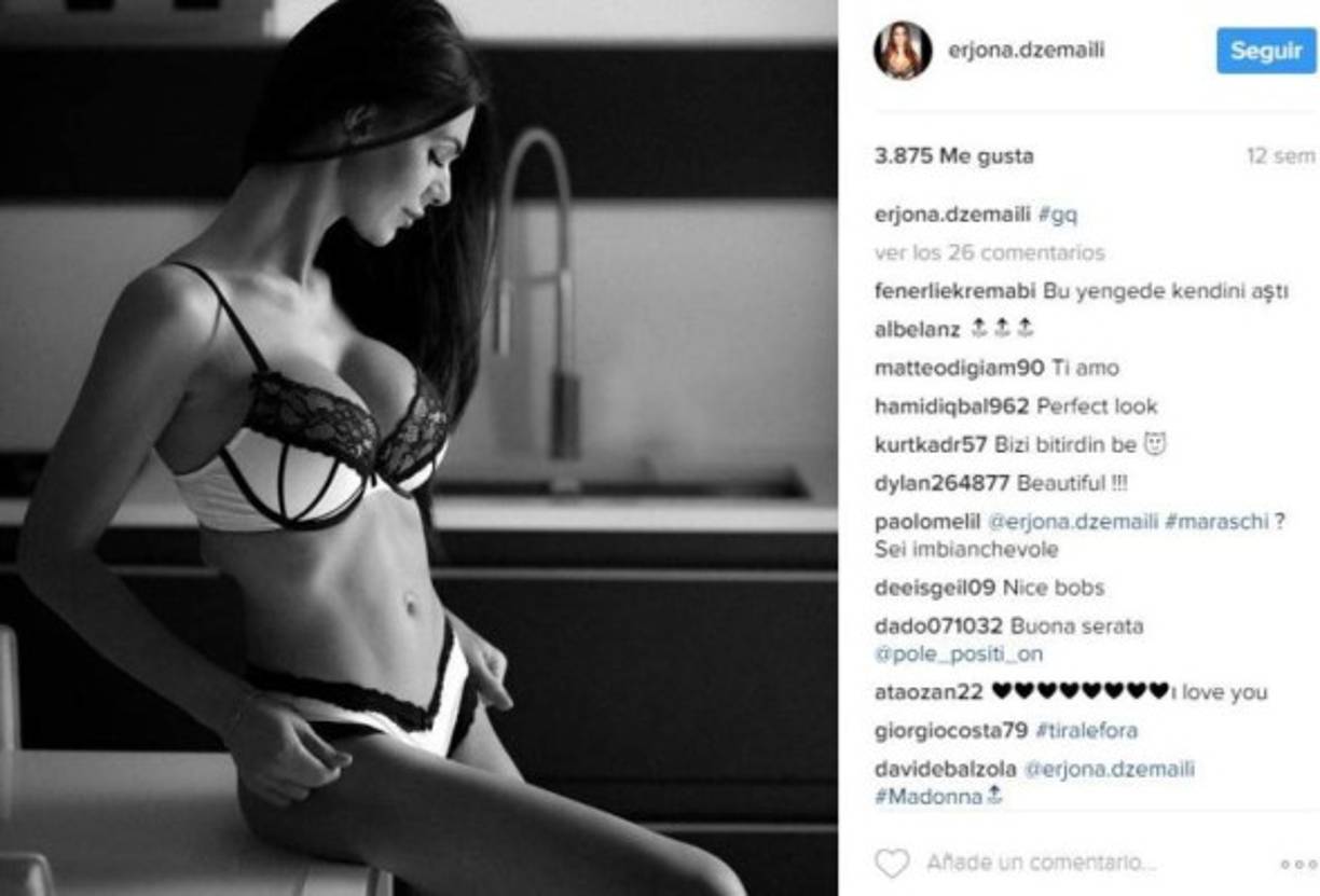 erjona.dzemaili es la cuenta de instagram de la chica en donde muestra este tipo de fotos.