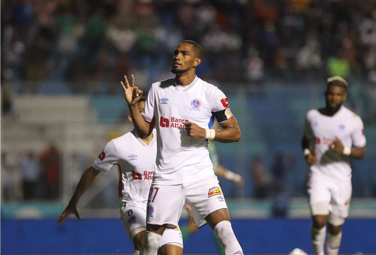 Así celebró su hat-trick Jerry Bengtson para llegar a nueve goles en el Torneo Apertura 2023.