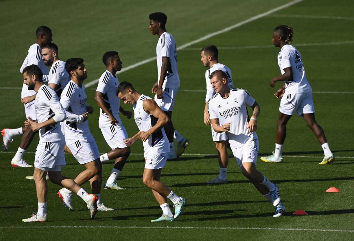 El Real Madrid quedó listo para afrontar el partido con el último entrenamiento que realizó el equipo en Valdebebas.