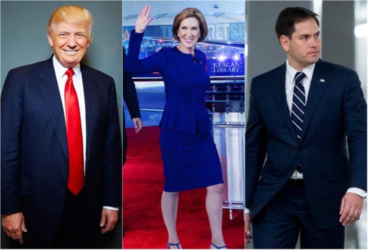 Los precandidatos republicanos más reconocidos de la contienda electoral por la presidencia de los Estados Unidos.