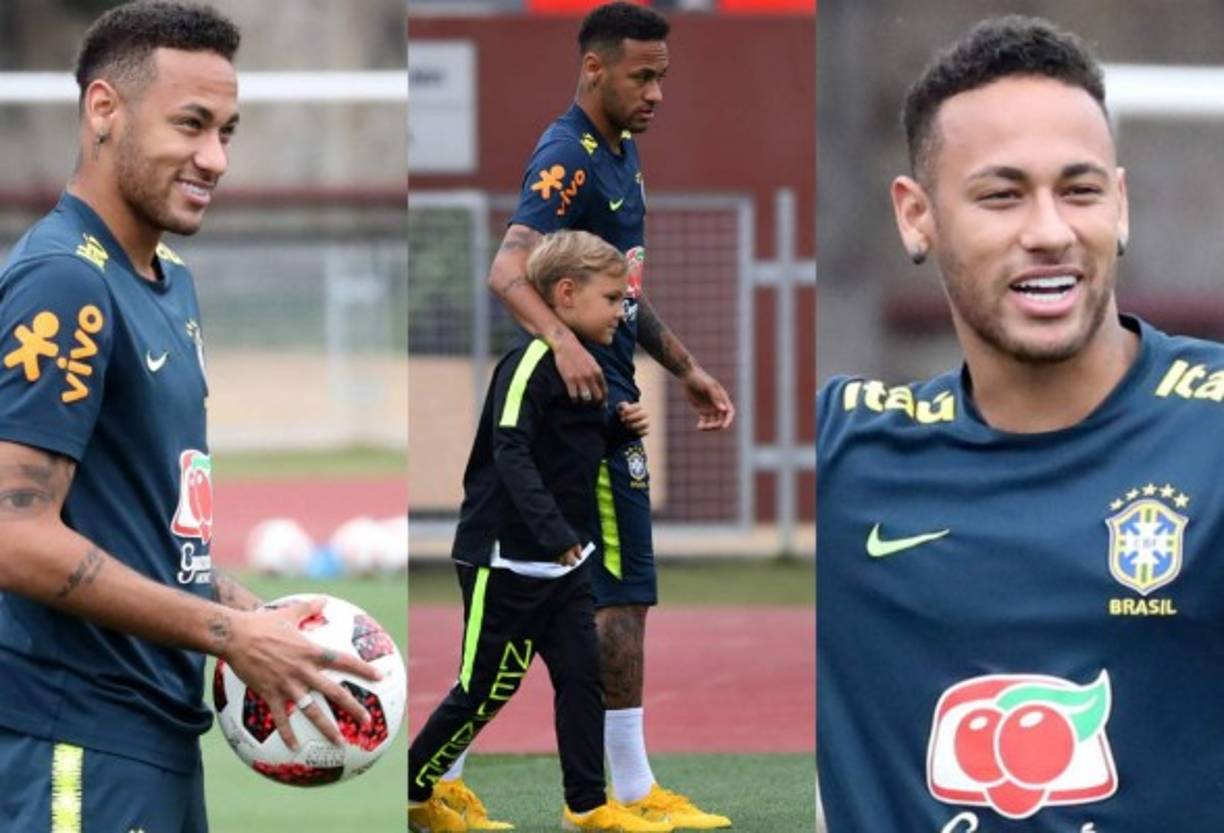La selección brasileña cumplió este miércoles el último entrenamiento en Sochi, que durante 22 días fue su base de operaciones para los cuatro partidos que ha jugado en el Mundial de Rusia. Neymar fue protagonista en la práctica ya que tuvo la visita especial de su hijo y hasta dejó su burla a los mexicanos, quienes fueron eliminados en octavos de final. FOTOS EFE Y AFP