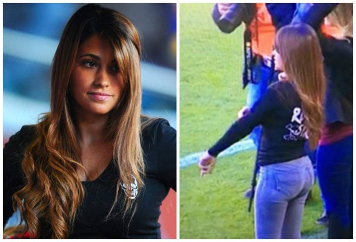 Antonella Roccuzzo, la pareja de Lionel Messi, presenció el encuentro del Barcelona ante la Real Sociedad, en la 13° fecha de la Liga de España.