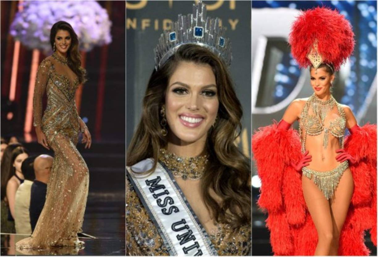 La francesa Iris Mittenaere, una estudiante en odontología de 24 años que adora cocinar, fue coronada Miss Universo este lunes en Manila.