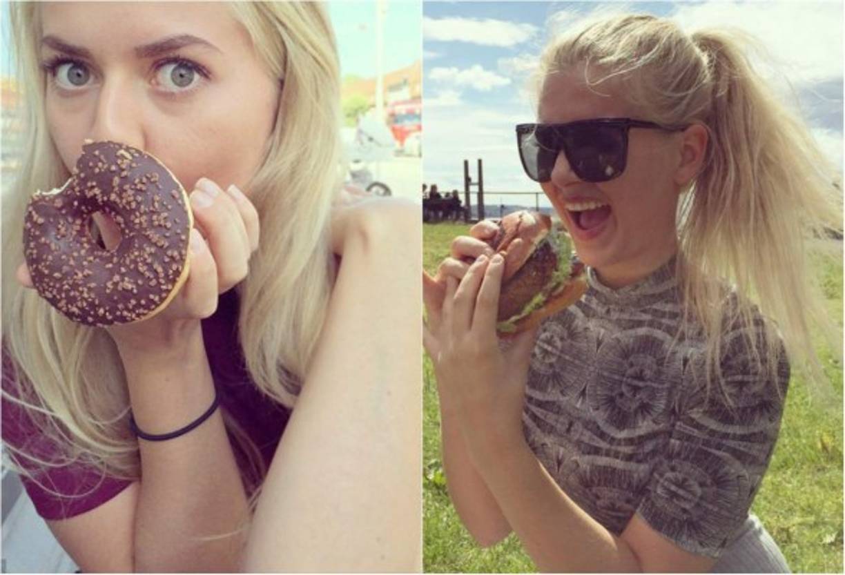 Amelie muestra las fotos de sus alimentos en Instagram.