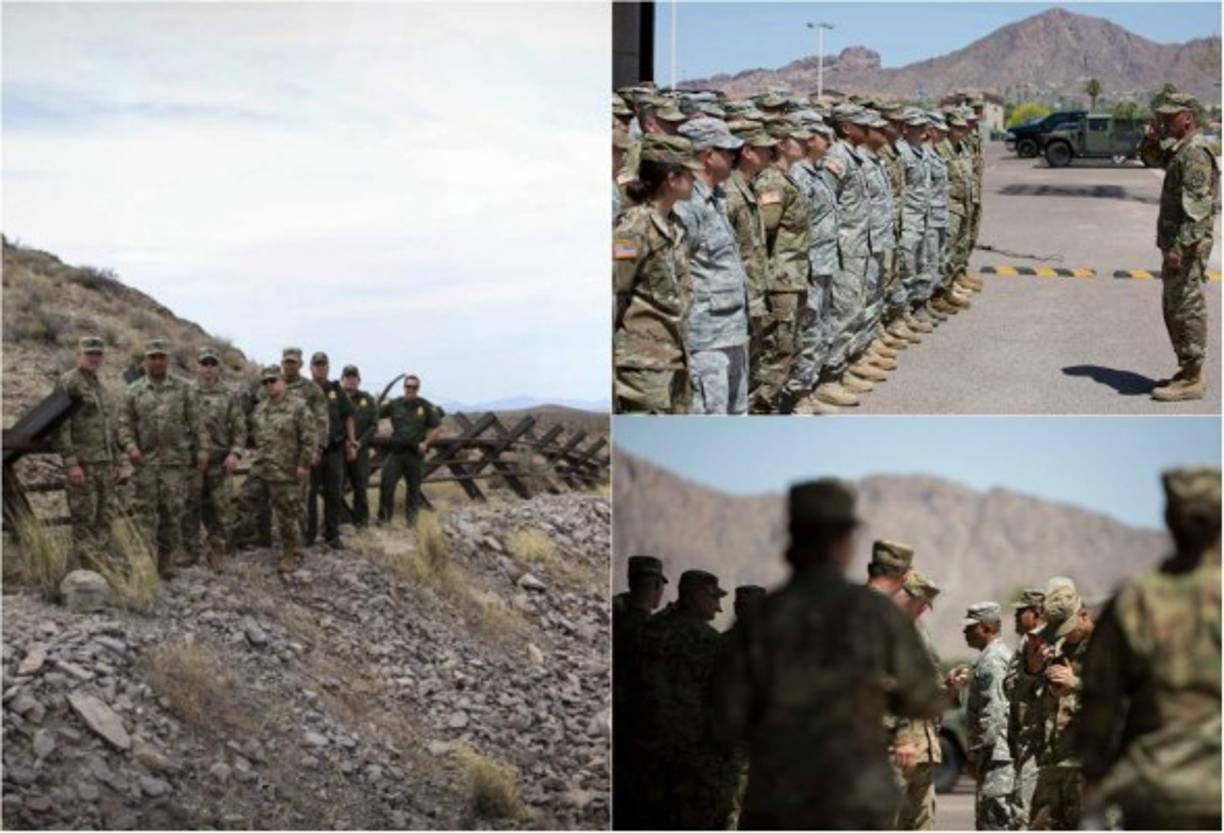 Estados Unidos desplegará unos 1.600 soldados de la Guardia Nacional en su frontera con México en cumplimiento de la orden del presidente, Donald Trump, de combatir la inmigración irregular en la región y que se sumarán a los más de 300 que patrullan desde ayer la frontera de Arizona y Texas con México.