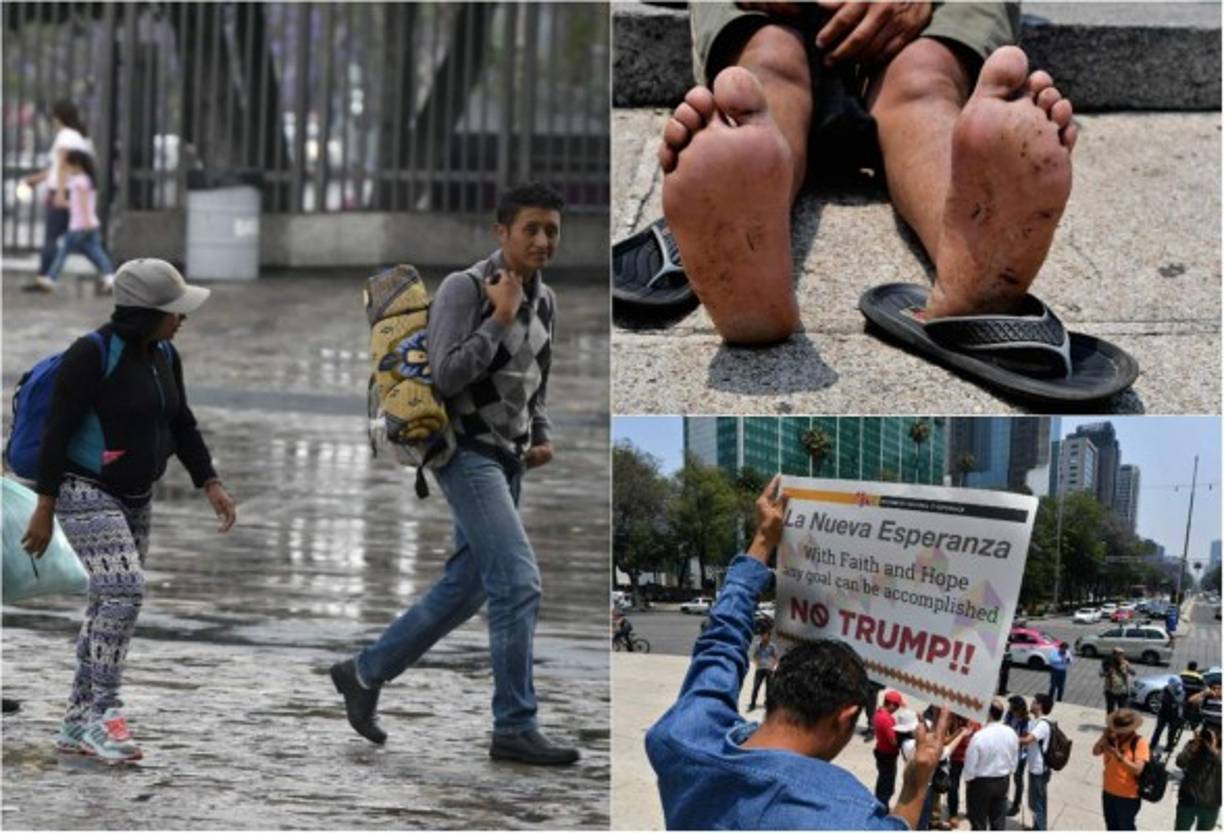 Llegaron cansados, muchos con los pies heridos tras recorrer decenas de kilómetros y con la incertidumbre de no saber cuál será su destino. Al menos 600 migrantes que integran la caravana que enfureció a Donald Trump ya se encuentran en la Ciudad de México, donde recibieron la noticia de que el magnate ya mandó a militarizar la frontera.