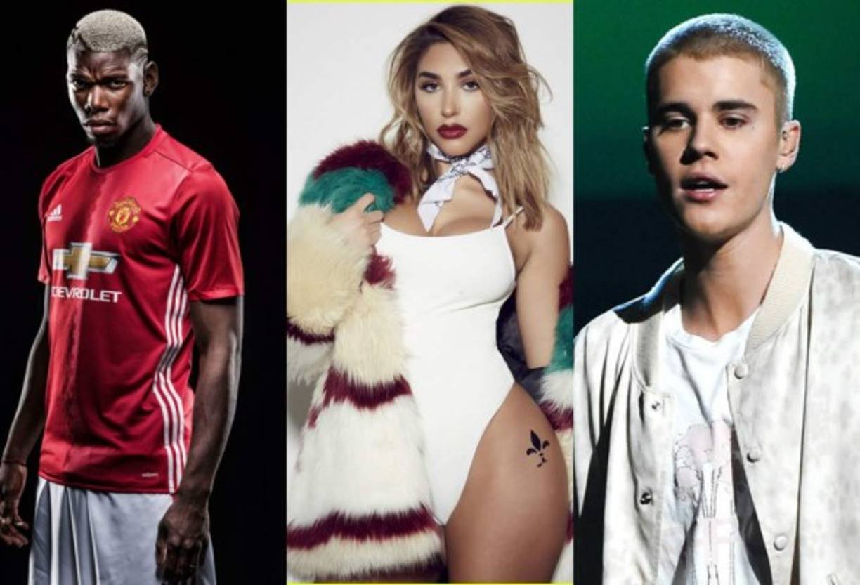 El francés Paul Pogba salió con la bella Chantel Jeffries, una ex-novia del cantante canadiense Justin Bieber.