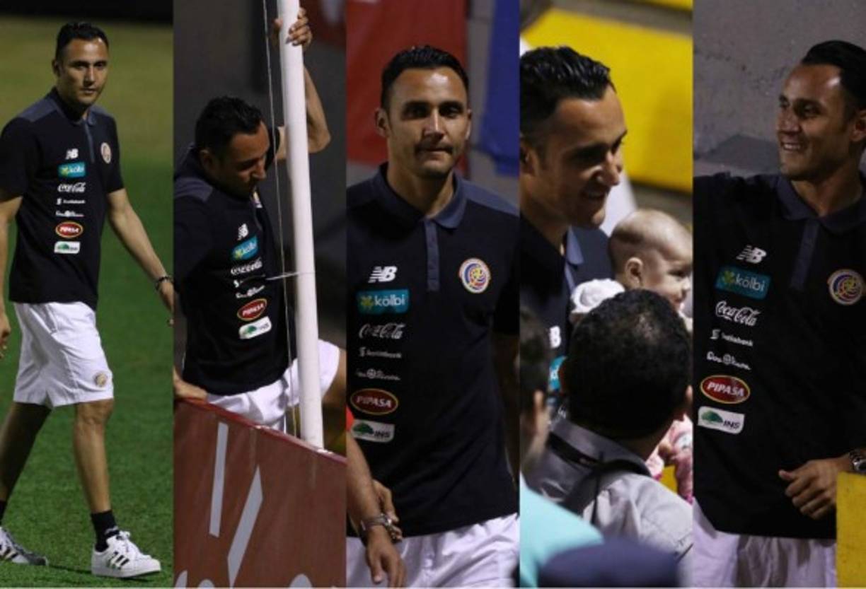 Keylor Navas pisó el césped del estadio Morazán de San Pedro Sula y se mostró muy accesible con sus seguidores que lo buscaban para llevarse un recuerdo de él. El portero del Real Madrid demostró ser un crack .