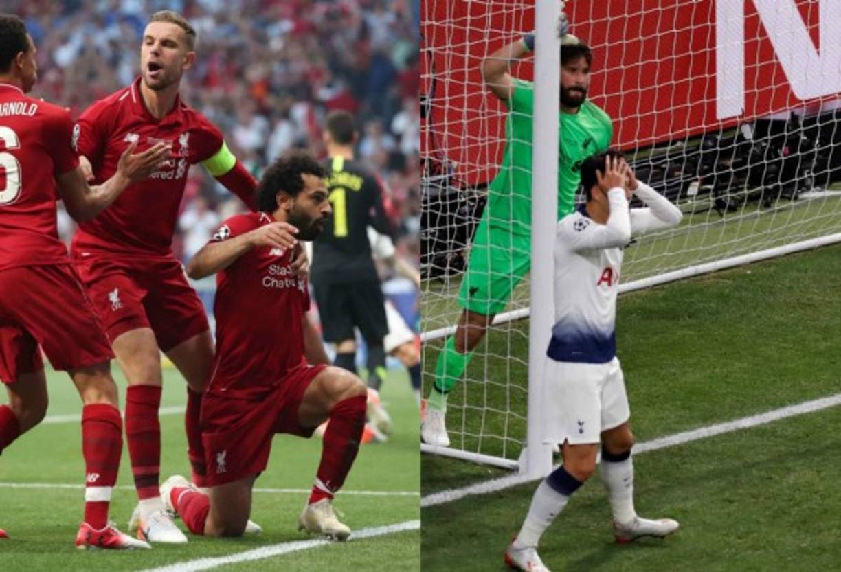 El Liverpool venció 2-0 al Tottenham y se consagró como el nuevo campeón de la Champions League. Una aficionada invadió el terreno de las acciones e identificaron quién es, además Salah festejó de manera peculiar. Fotos AFP y EFE.