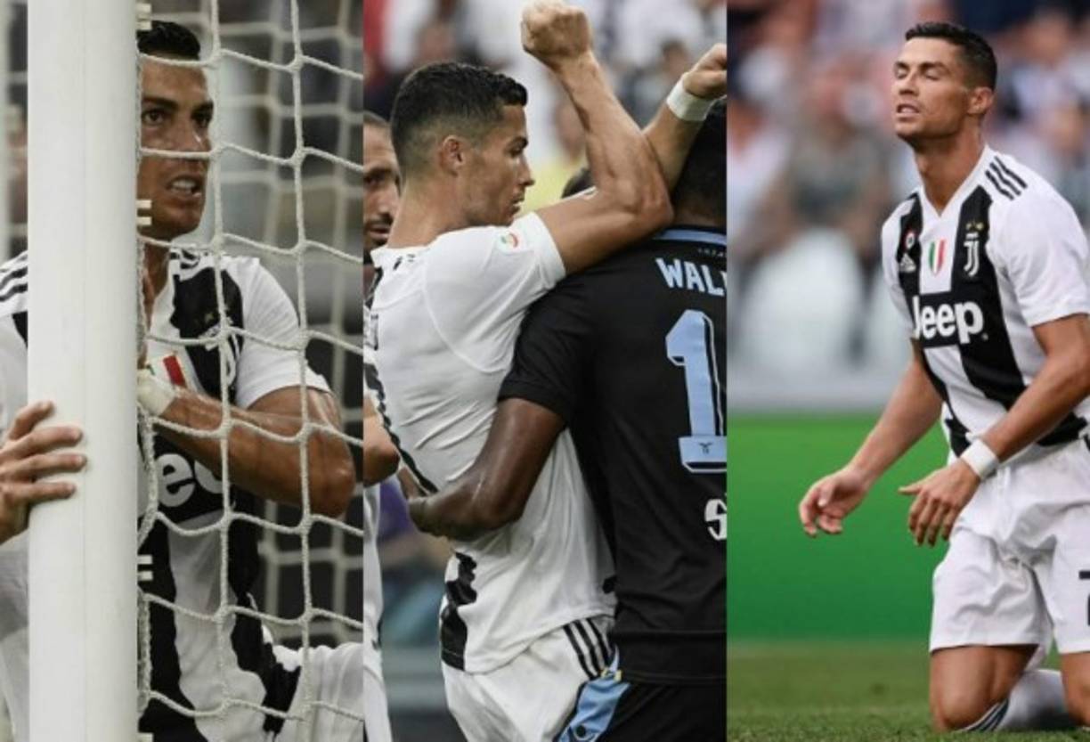 Con goles de Miralem Pjanic y Mario Mandzukic, Juventus venció 2-0 a Lazio en su primer partido en casa esta temporada de la Serie A en lo que fue el debut de Cristiano Ronaldo con su afición de la Juve. El crack portugués no la pasó nada bien. FOTO AFP.