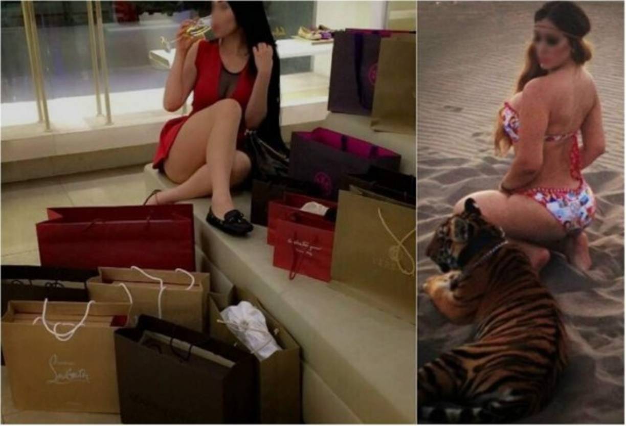 Ellas visten ropa de marca que exhiben con orgullo: Dolce&Gabbana, Louis Vuitton, Gucci y Armani, entre otros.