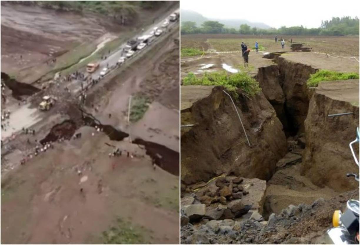 Una enorme grieta de al menos 15 metros de profundidad y más de 20 metros de ancho está causando conmoción en África Oriental.