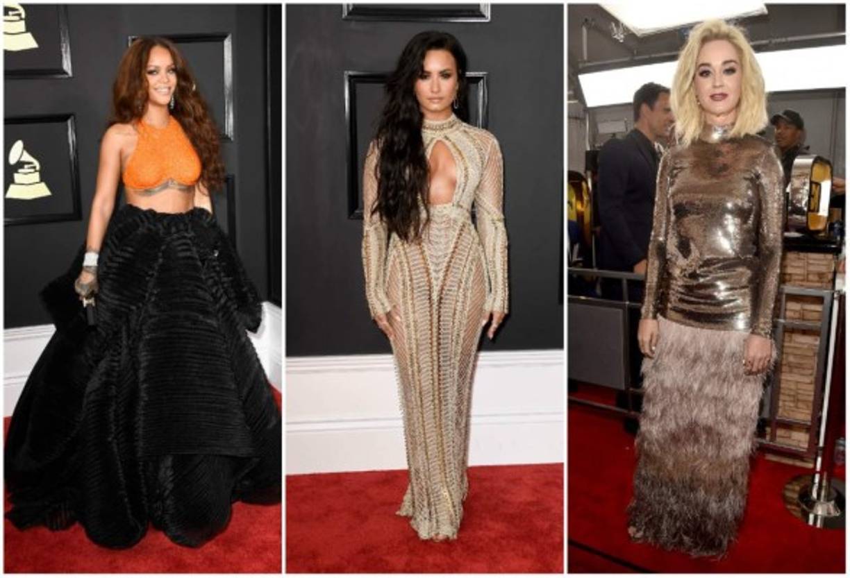 Las cantantes Rihanna, Demi Lovato y Katy Perry
