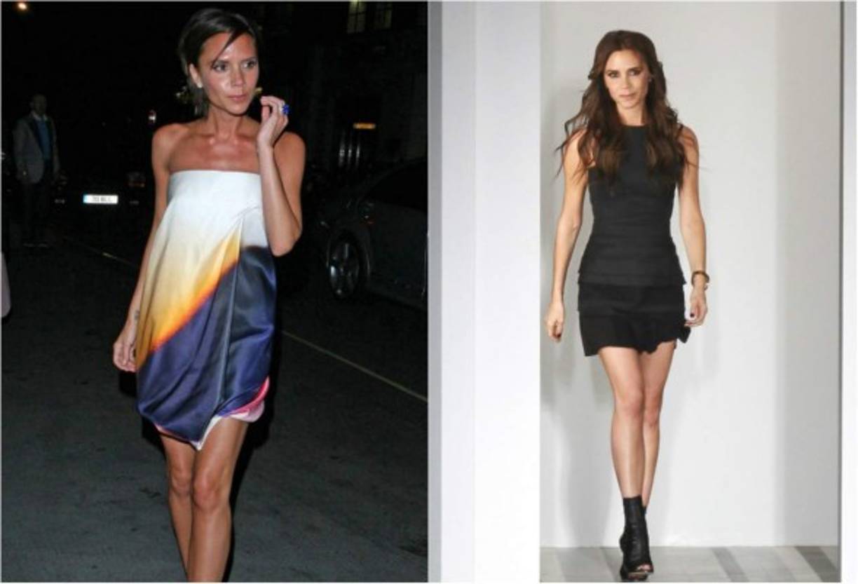 Victoria Beckham. La ex Spice Girl asumió que tuvo un trastorno de la alimentación como consecuencia de la presión que recibió para perder peso. También, la incentivaban a ingerir suplementos dietarios para reemplazar las comidas.