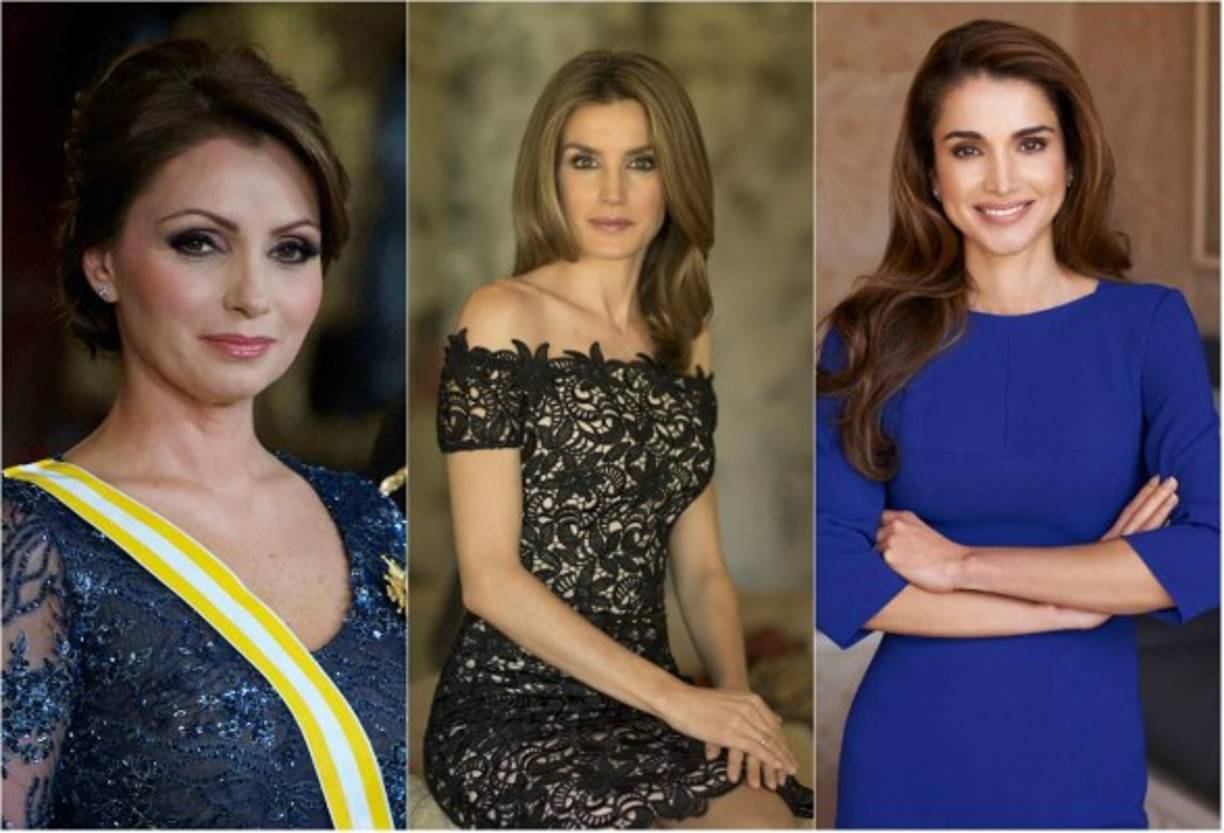 La actriz mexicana Angélica Rivera, la reina de España, Letizia de Borbon, y la reina Rania de Jordania, encabezan el ranking de las primeras damas más bellas del mundo.