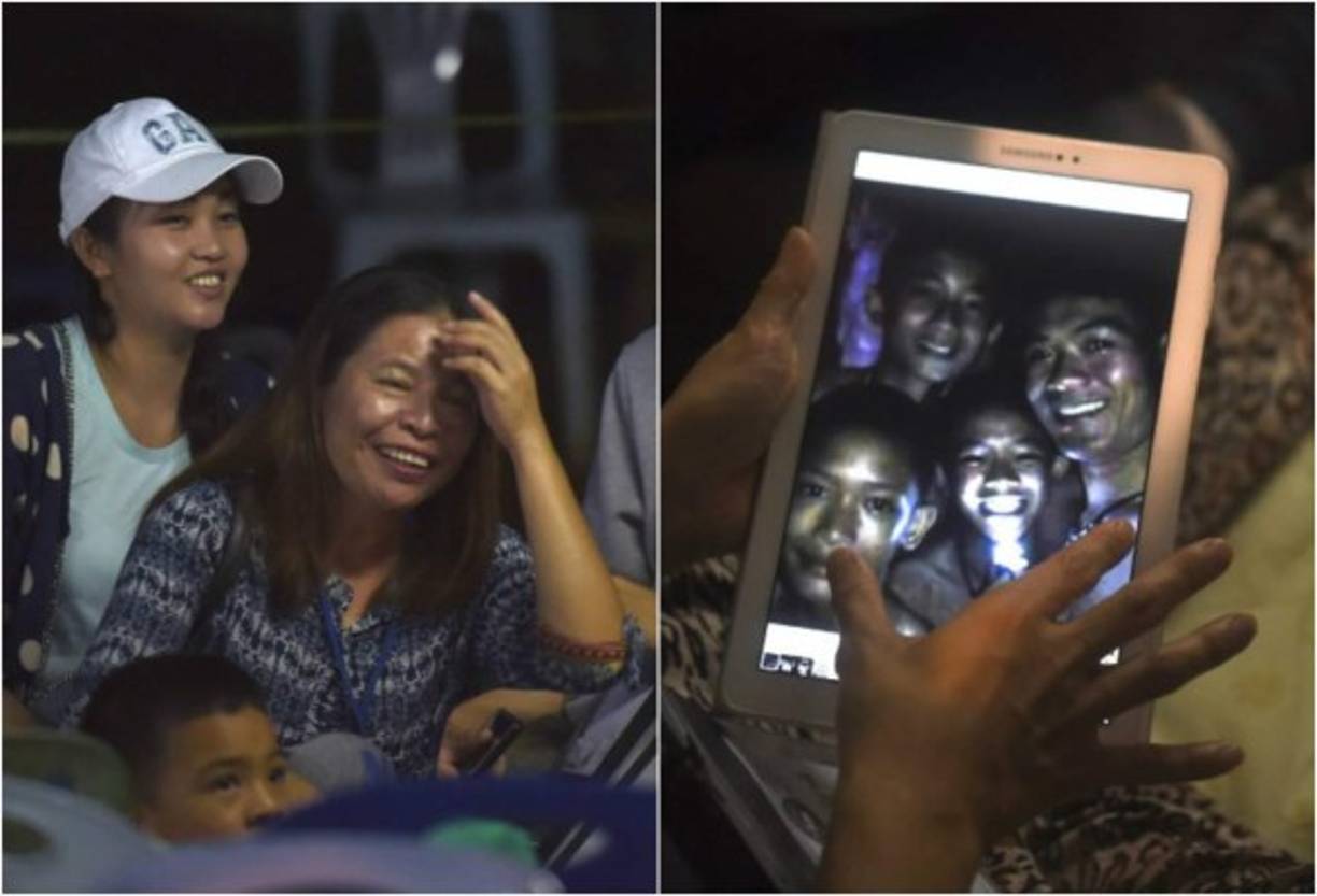 Los equipos de rescate localizaron hoy con vida a los doce escolares y su monitor de fútbol que se extraviaron en una cueva en un parque natural en el norte de Tailandia el pasado 23 de junio.