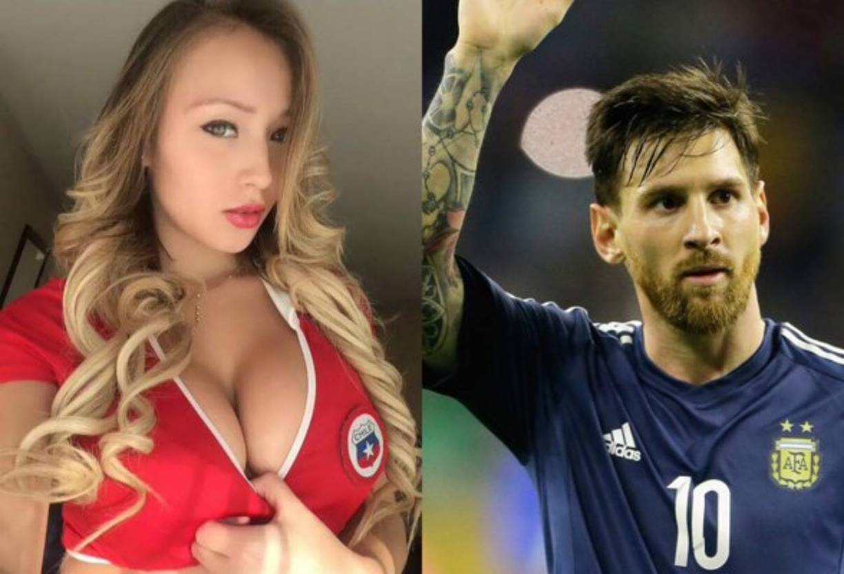 La modelo y conejita de Playboy, la chilena Daniella Chávez, subió la temperatura a horas de la final de la Copa América Cetenario con un mensaje desafiante en donde involucra a Lionel Messi.