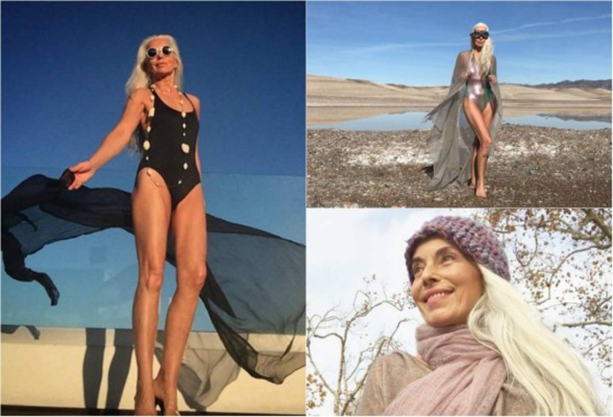 Esta hermosa señora nació en Francia. Es amante de los viajes y ya recorrió muchos países pero se instaló en Malibú, Estados Unidos. <br/><br/>Disfruta de un vaso de whisky todos los días y evita el uso de la tecnología. <br/><br/>Ella empezó su carrera como modelo a los 20 años y dio el gran salto a los 40 de la mano de la marca Marks & Spencer. Hoy revoluciona la redes sociales con sus artísticas fotografías.