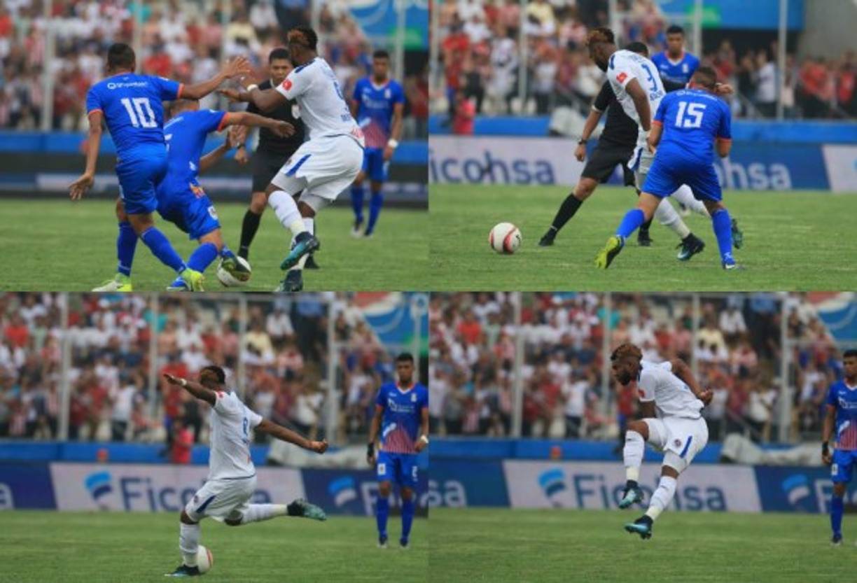 Un seguimiento del golazo de Jorge Benguché tras quitarse dos marcas y sacar un potente derechazo de larga distancia para hacer el 2-0 del Olimpia.