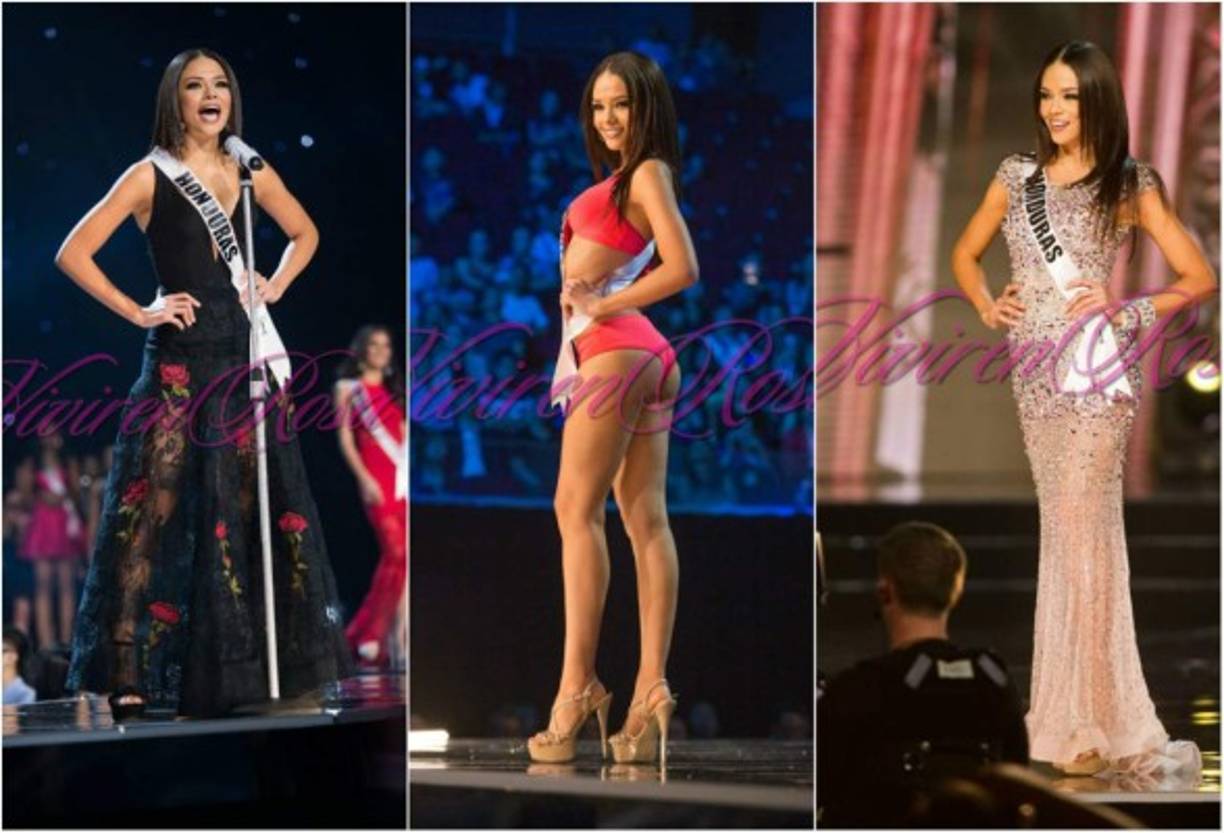 La hondureña Sirey Morán en la preliminar del Miss Universo en el Mall of Asia Arena, en Manila, capital de Filipinas.