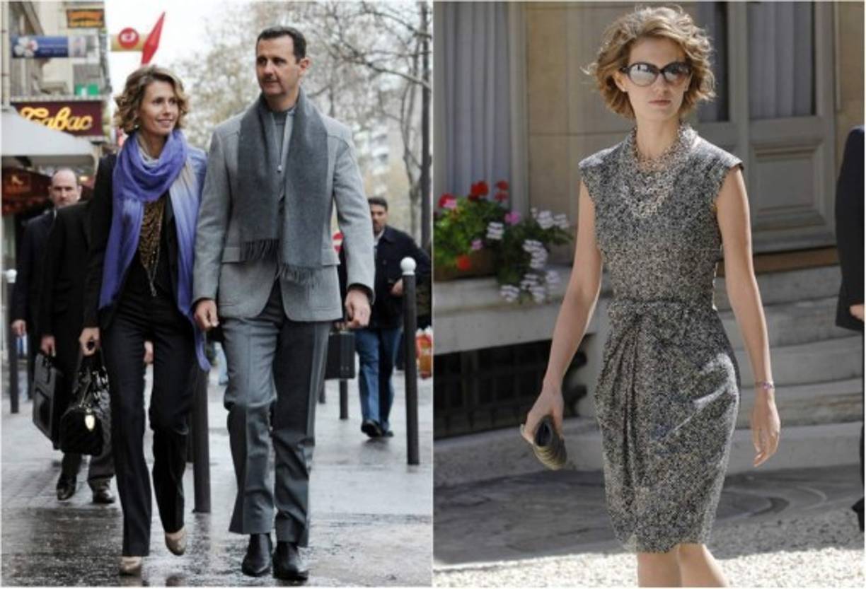 Asma al Asad, primera dama de Siria. Musulmana sunita, Asma creció en el Reino Unido donde tras graduarse de la carrera de informática, emprendió una carrera como banquera en el centro financiero de Londres. Allí conoció a su esposo. Bashar al Assad, quien se graduó de medicina en Damasco y estaba en la capital británica estudiando una especialización de oftalmología.<br/>Asma es una de las primeras damas más polémicas por el papel de su esposo en la guerra en Siria, considerado por la Comunidad Internacional como un dictador.
