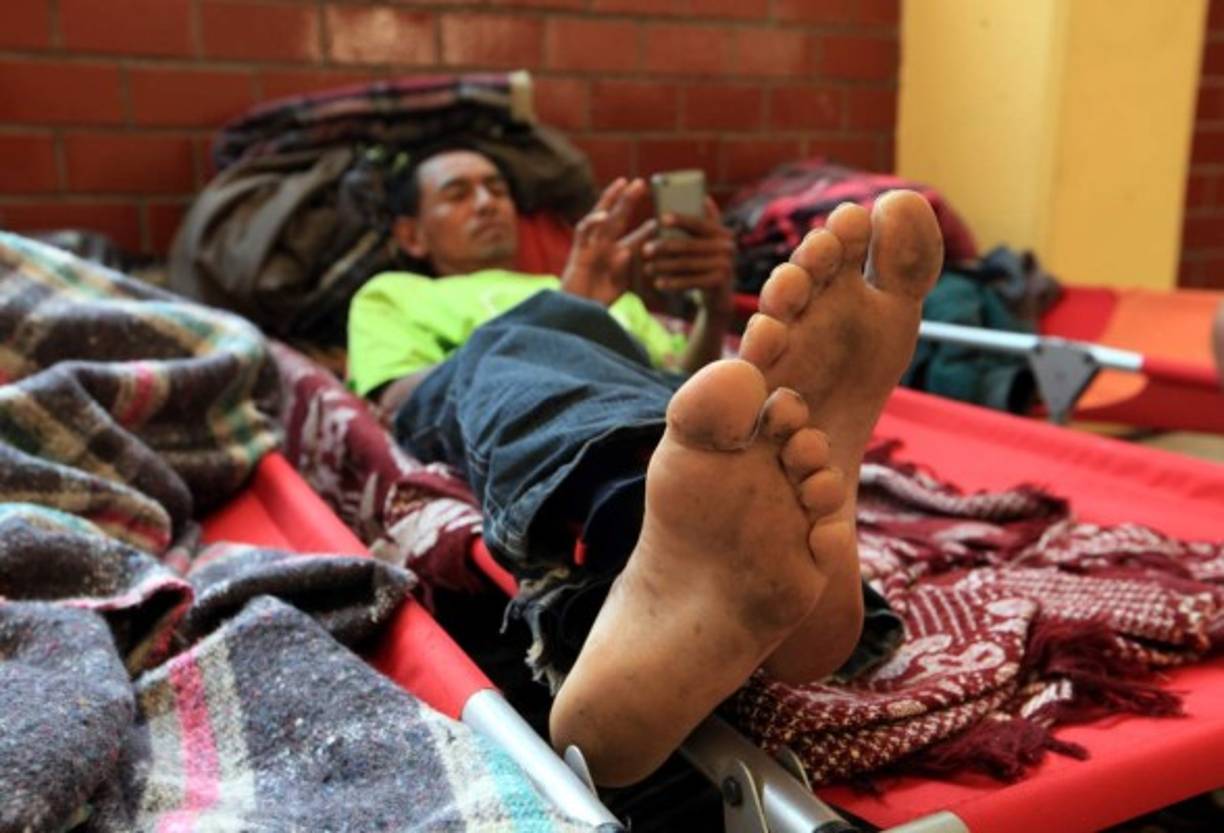 En los módulos de atención sanitaria, los médicos reportaron que los migrantes se encontraban en general bien de salud. Deshidratación, gastroenteritis y ampollas en los pies de tanto caminar son algunos de los síntomas que han estado atendiendo durante estos días.