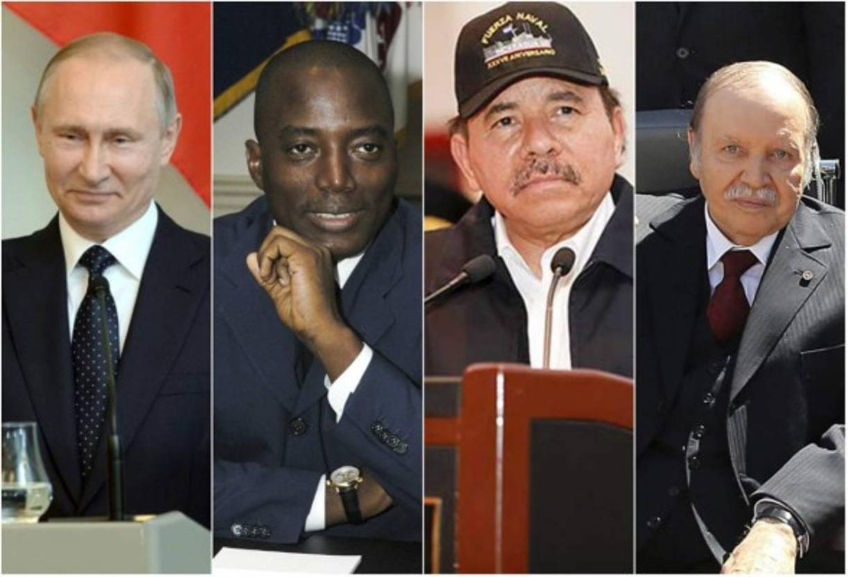 Algunos mandatarios han permanecido por décadas en su cargo, África lidera el listado seguido por Latinoamérica.