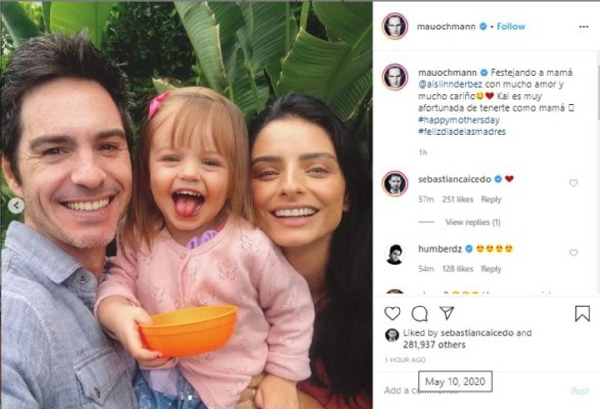 Mauricio Ochmann mostró una vez más el amor que mantiene por su exmujer, Aislinn Derbez, a quien celebró publicando unas lindas fotos junto a su hija Kailani. 'Festejando a mamá Aislinn Derbez con mucho amor y mucho cariño. Kali es muy afortunada de tenerte como mamá', escribió el actor de 'R'.